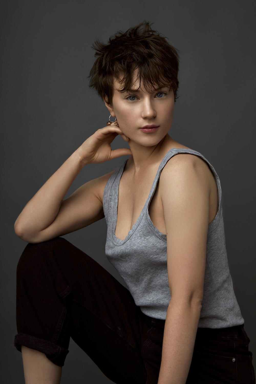 photographe portrait book femme en studio
